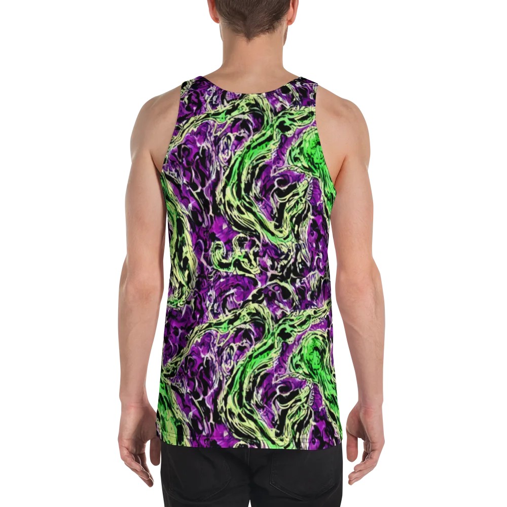 Psychedelic Noir on Men's Tank Top — Back
