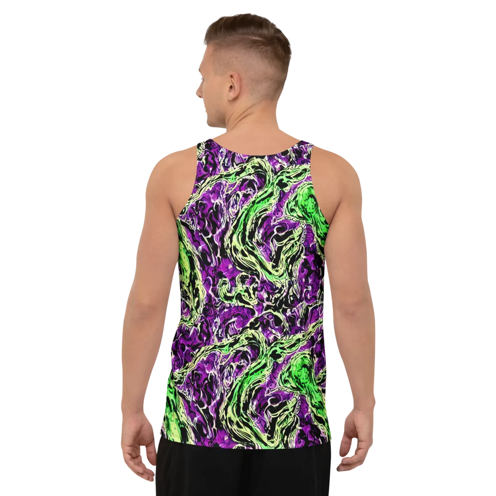 Psychedelic Noir on Men's Tank Top — Back