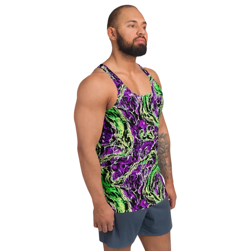 Psychedelic Noir on Men's Tank Top — Right Front
