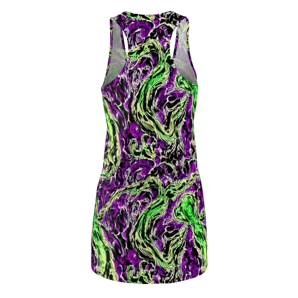 Psychedelic Noir on Racerback Dress — Back