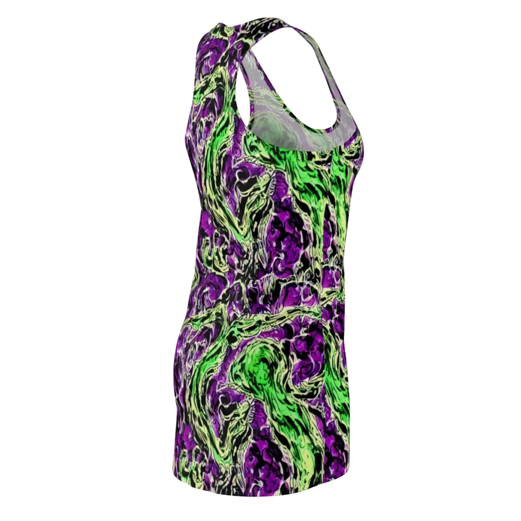 Psychedelic Noir on Racerback Dress — Back Side