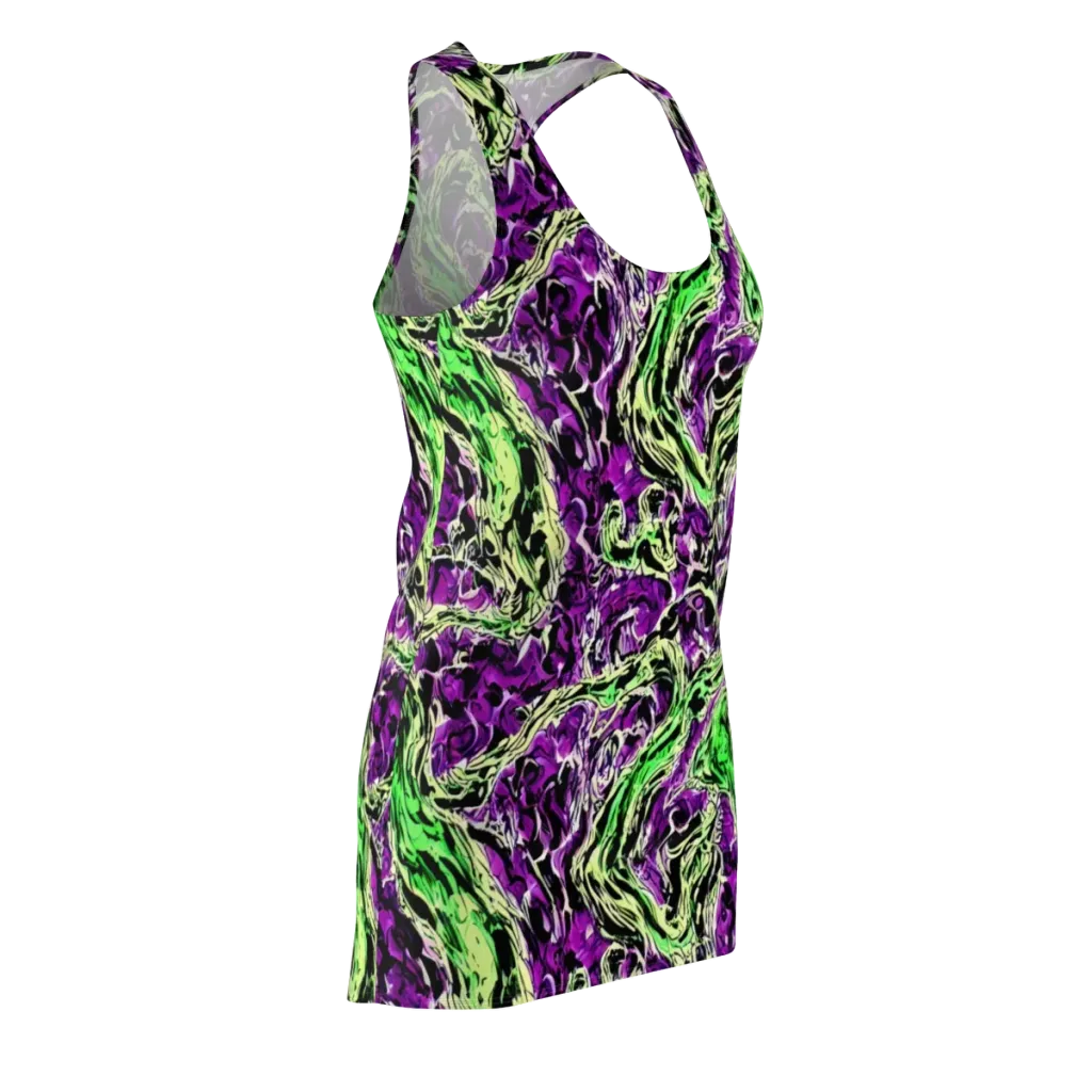 Psychedelic Noir on Racerback Dress — Front Side