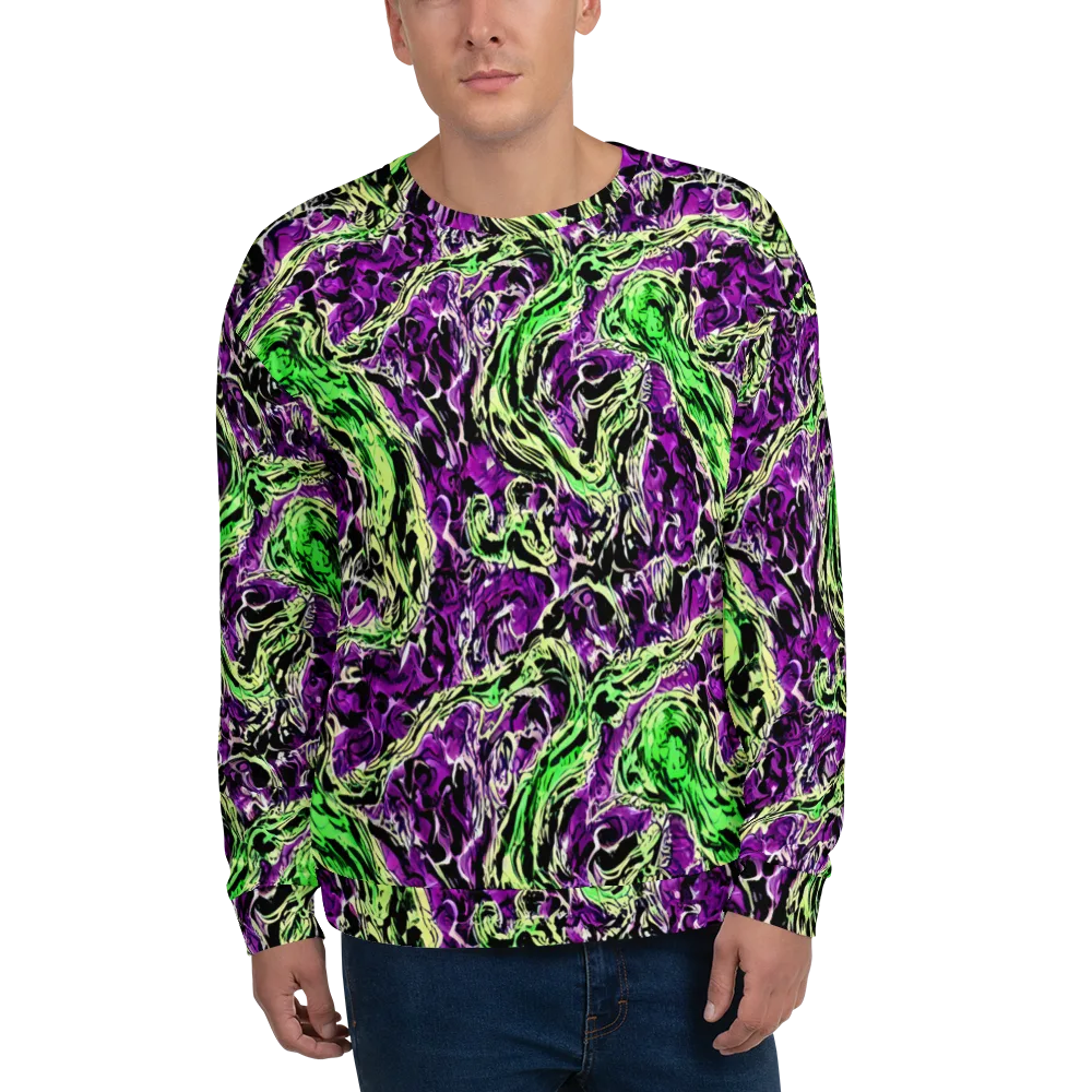 Psychedelic Noir on Sweatshirt — Front