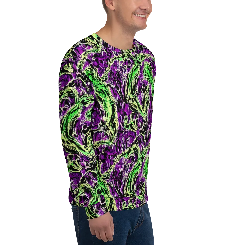 Psychedelic Noir on Sweatshirt — Right Front