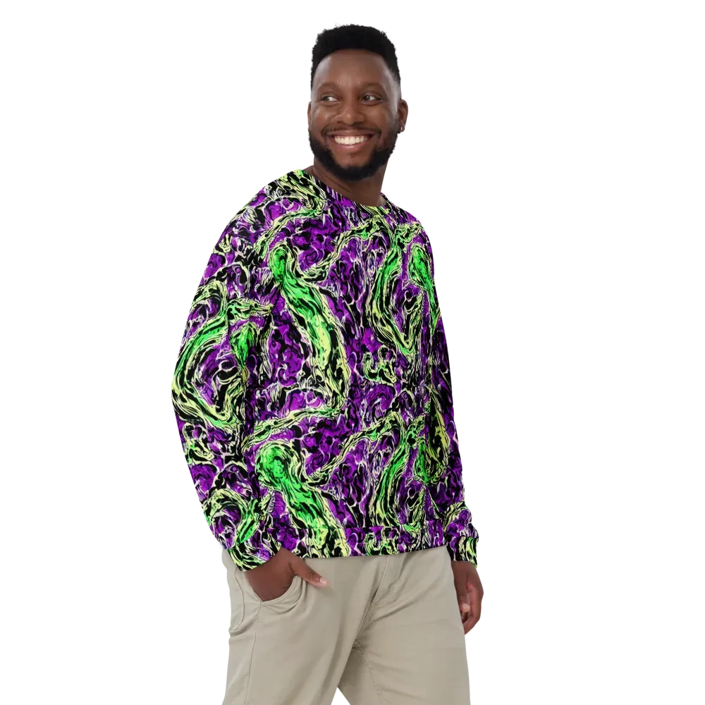 Psychedelic Noir on Sweatshirt — Front
