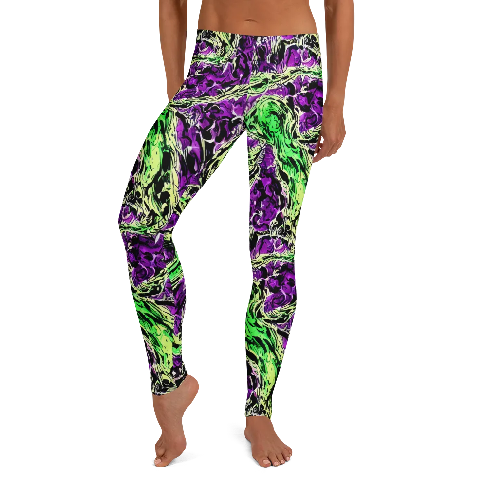 Psychedelic Noir on Leggings — Front