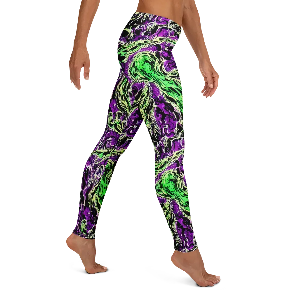 Psychedelic Noir on Leggings — Right