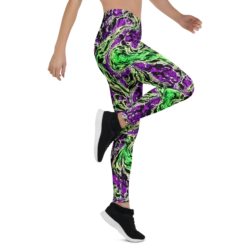 Psychedelic Noir on Leggings — Right
