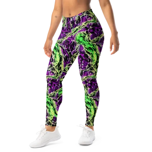 Psychedelic Noir on a Leggings