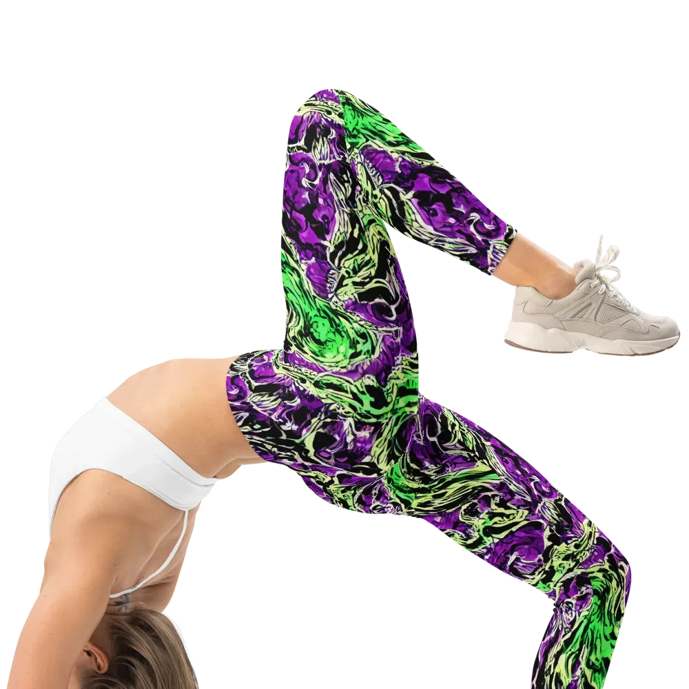 Psychedelic Noir on Leggings — Right