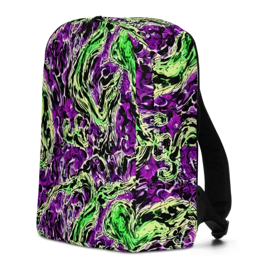 Psychedelic Noir on a Minimalist Backpack