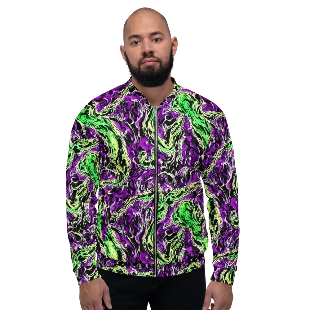 Psychedelic Noir on Bomber Jacket — Front