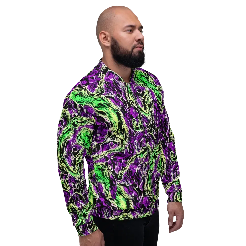 Psychedelic Noir on Bomber Jacket — Right