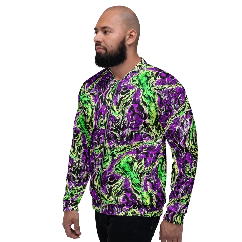 Psychedelic Noir on Bomber Jacket — Left