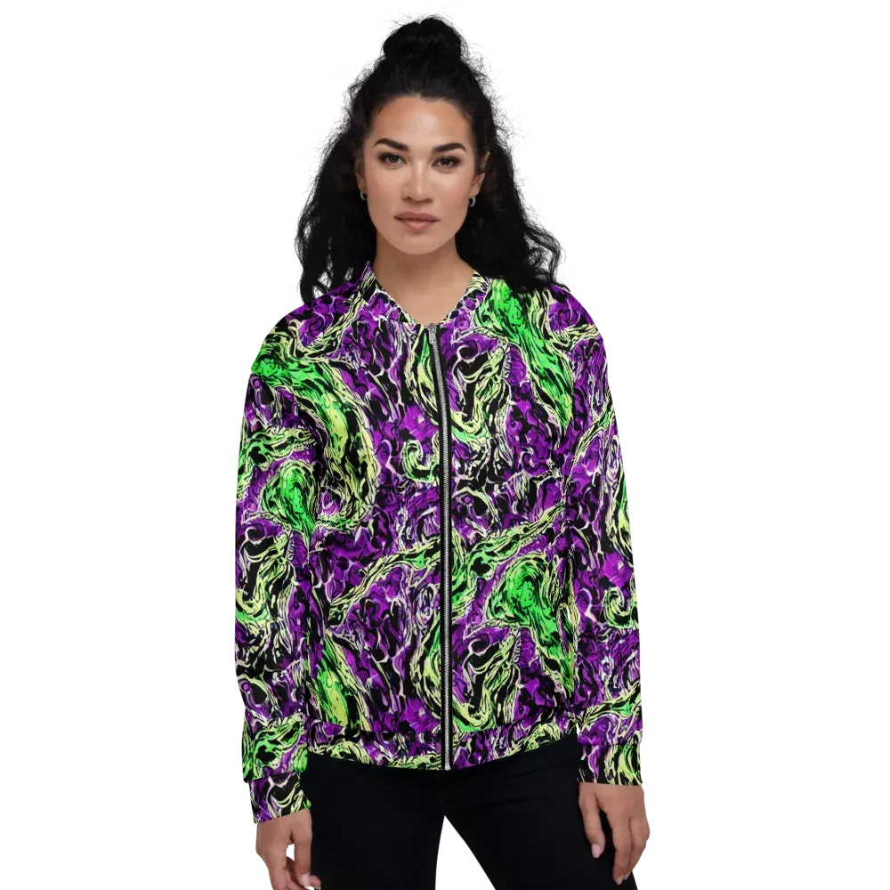 Psychedelic Noir on Bomber Jacket — Front