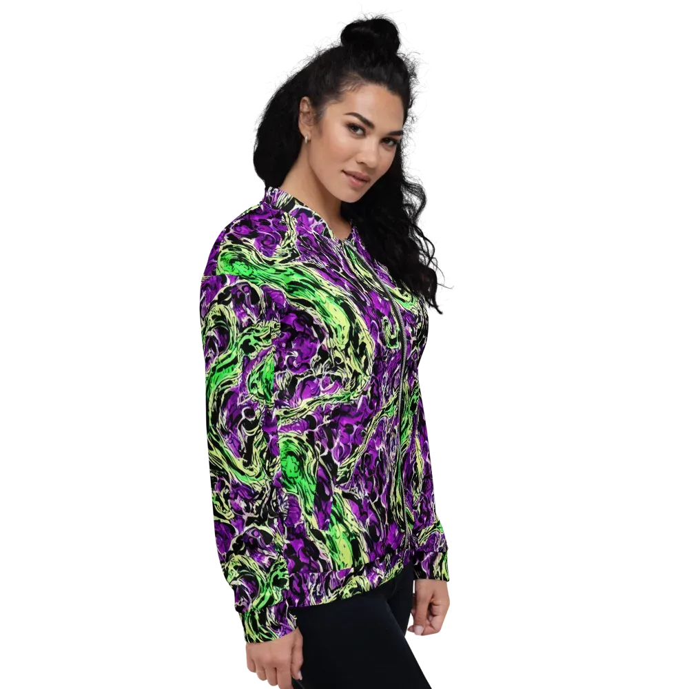 Psychedelic Noir on Bomber Jacket — Right