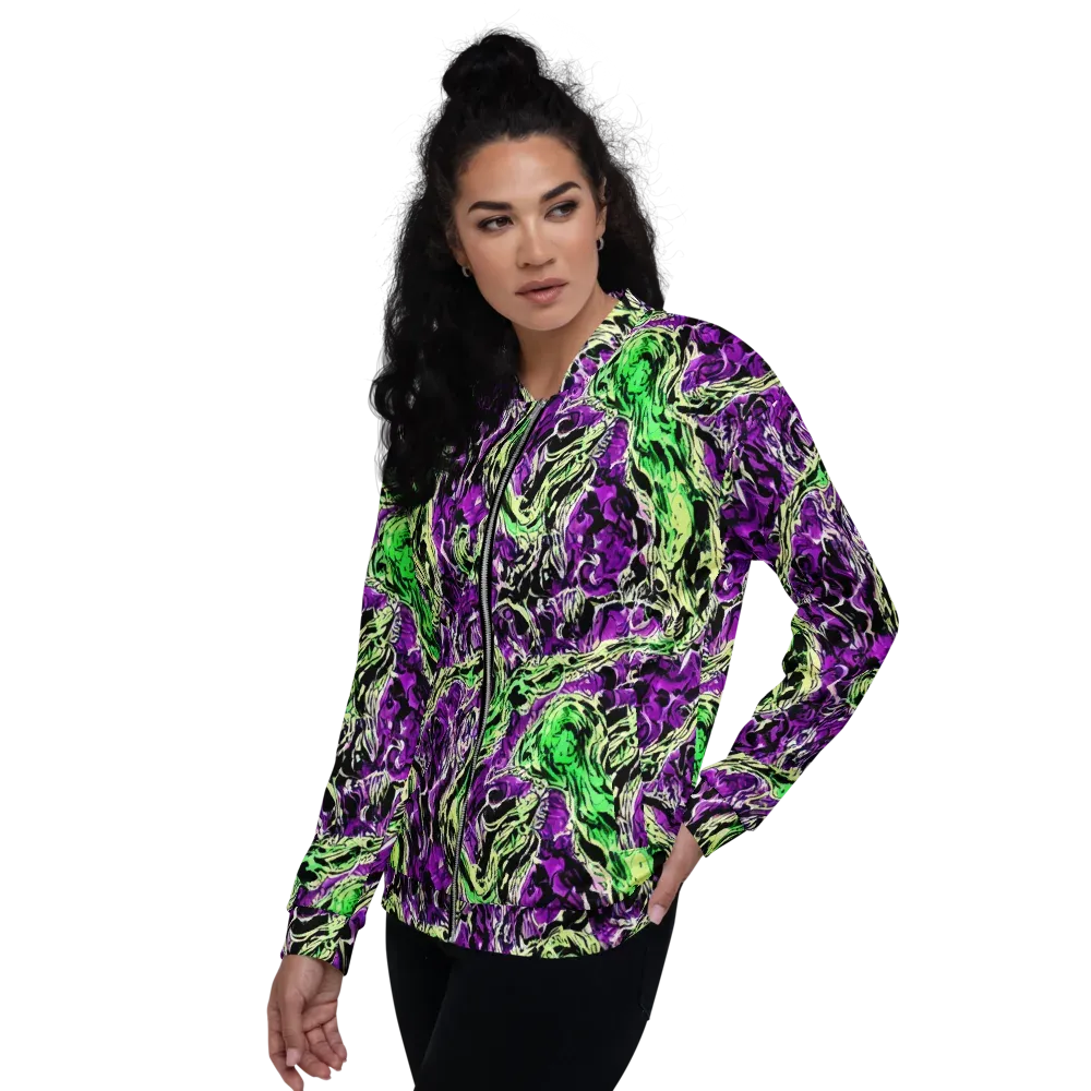 Psychedelic Noir on Bomber Jacket — Left