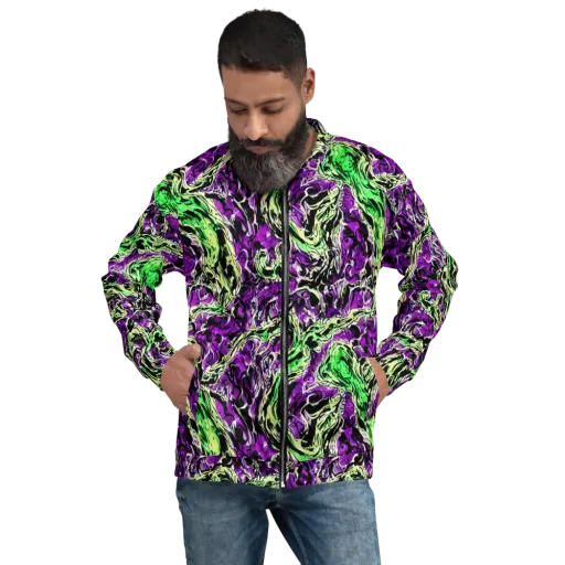 Psychedelic Noir on a Bomber Jacket