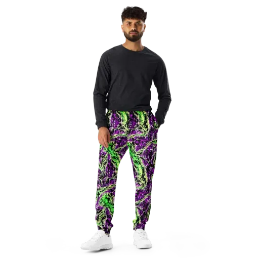 Psychedelic Noir on a Men's Joggers