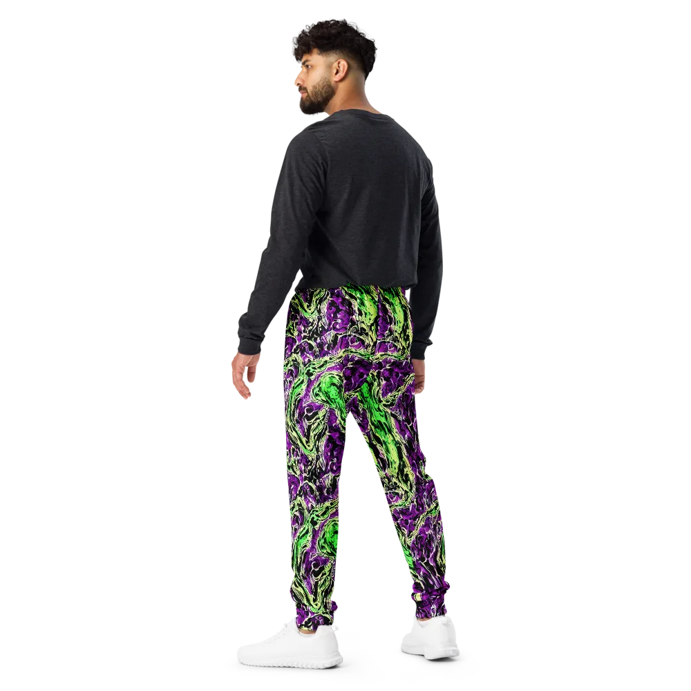 Psychedelic Noir on Men's Joggers — Back