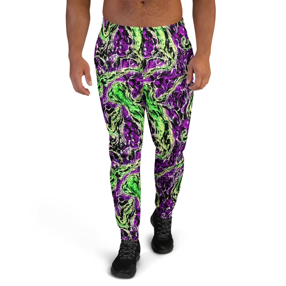 Psychedelic Noir on Men's Joggers — Front