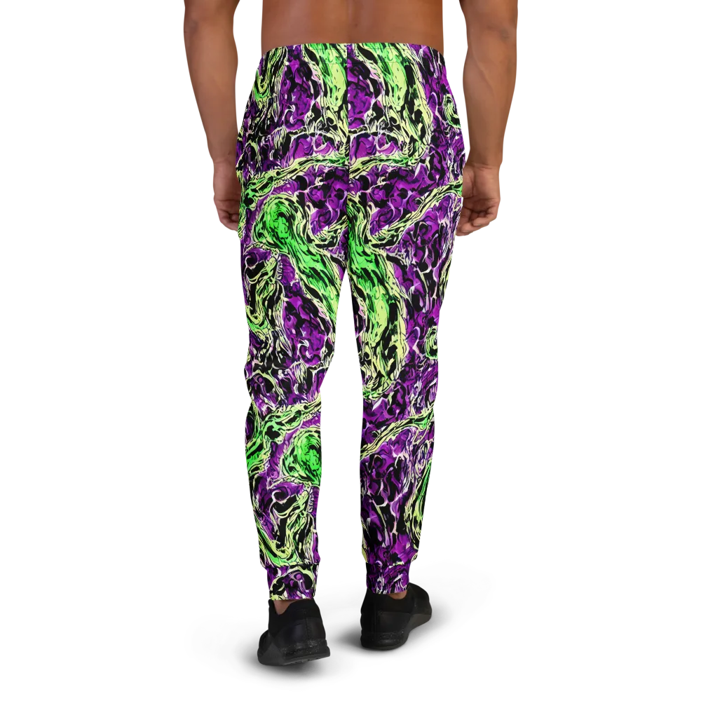 Psychedelic Noir on Men's Joggers — Back