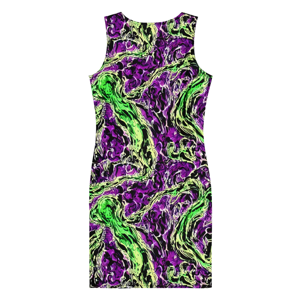 Psychedelic Noir on Bodycon Dress — Back