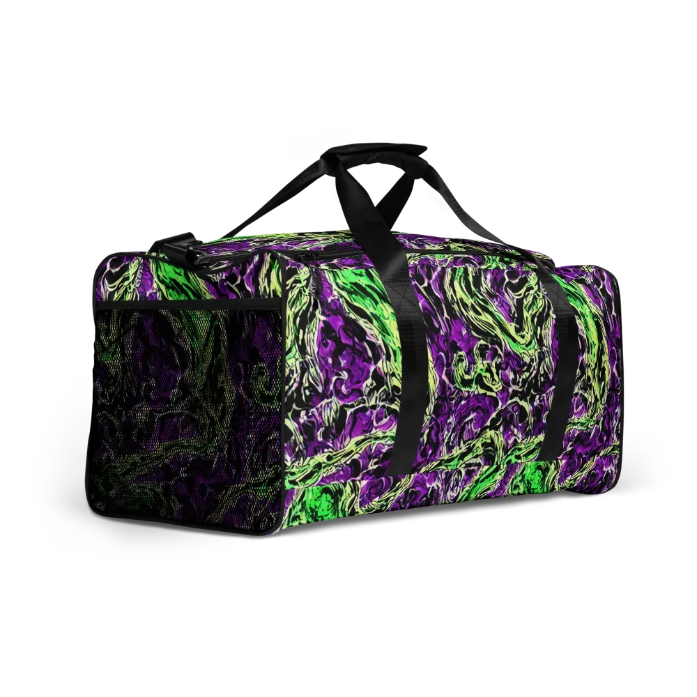 Psychedelic Noir on Duffle Bag — Right Front