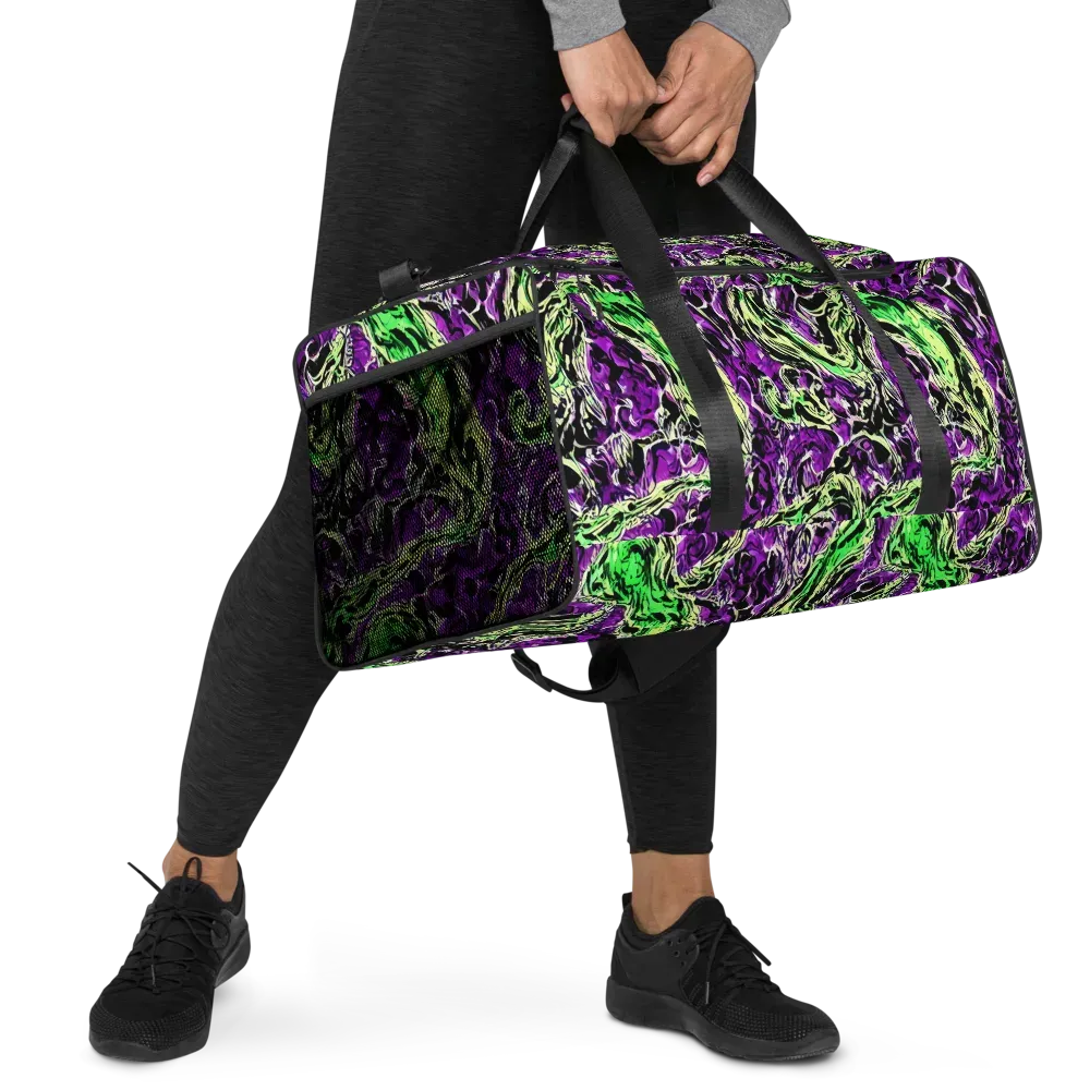 Psychedelic Noir on Duffle Bag — Right Front
