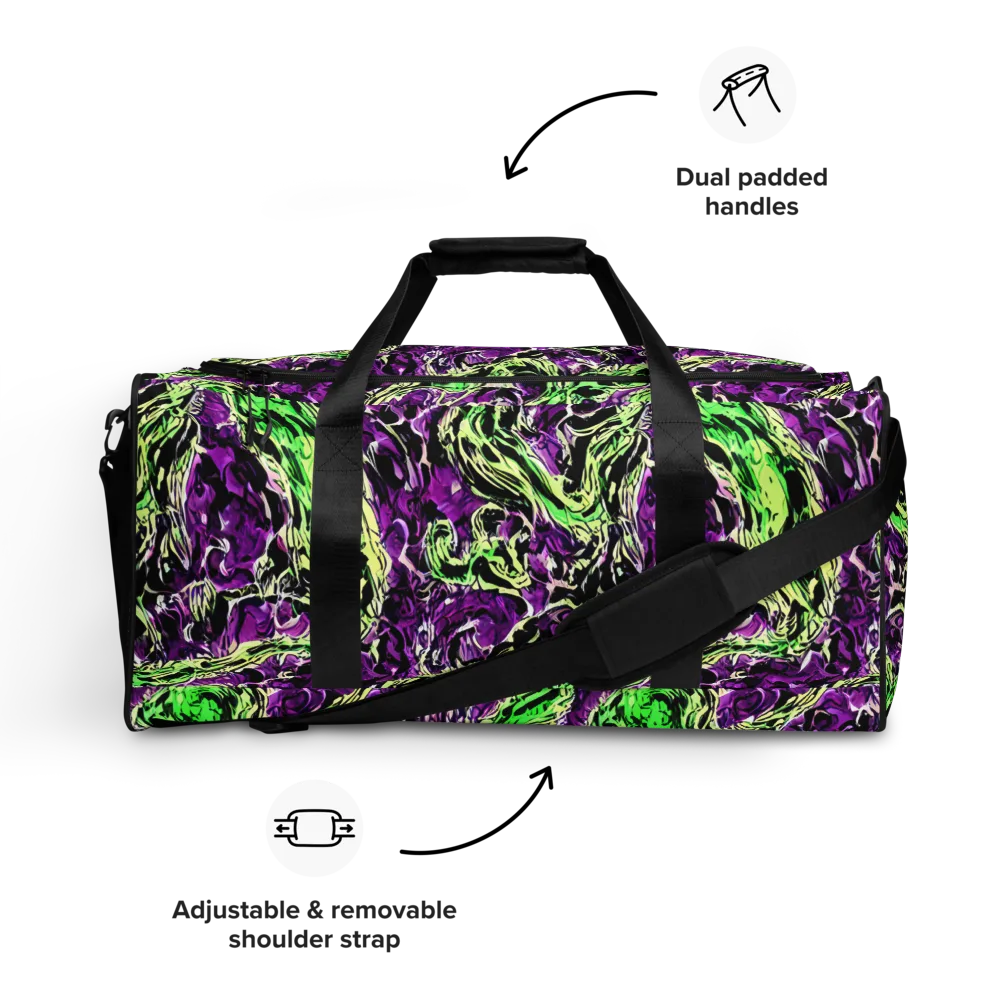 Psychedelic Noir on Duffle Bag — Front
