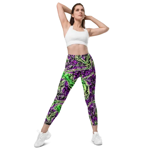 Psychedelic Noir on a Leggings with Pockets