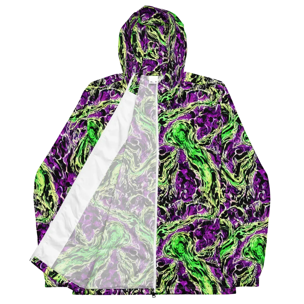 Psychedelic Noir on Men's Windbreaker — Front