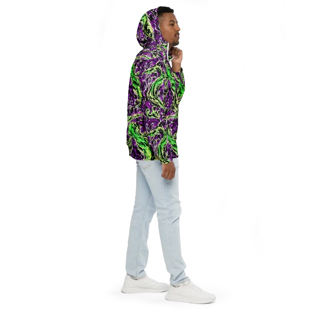 Psychedelic Noir on Men's Windbreaker — Right