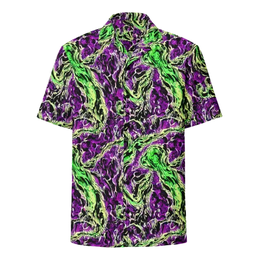 Psychedelic Noir on a Button Shirt
