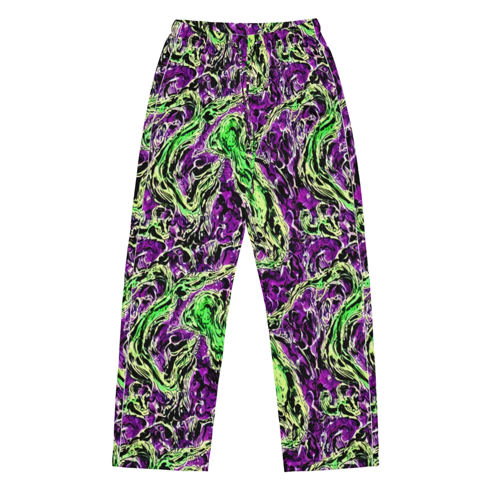Psychedelic Noir on Women's Pajama Pants — Front