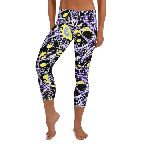 Night Circuit on a Capri Leggings