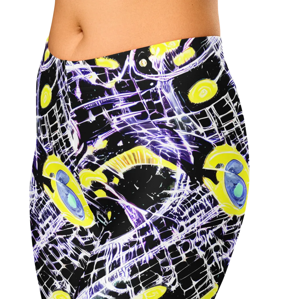 Night Circuit on Capri Leggings — Zoomed-in