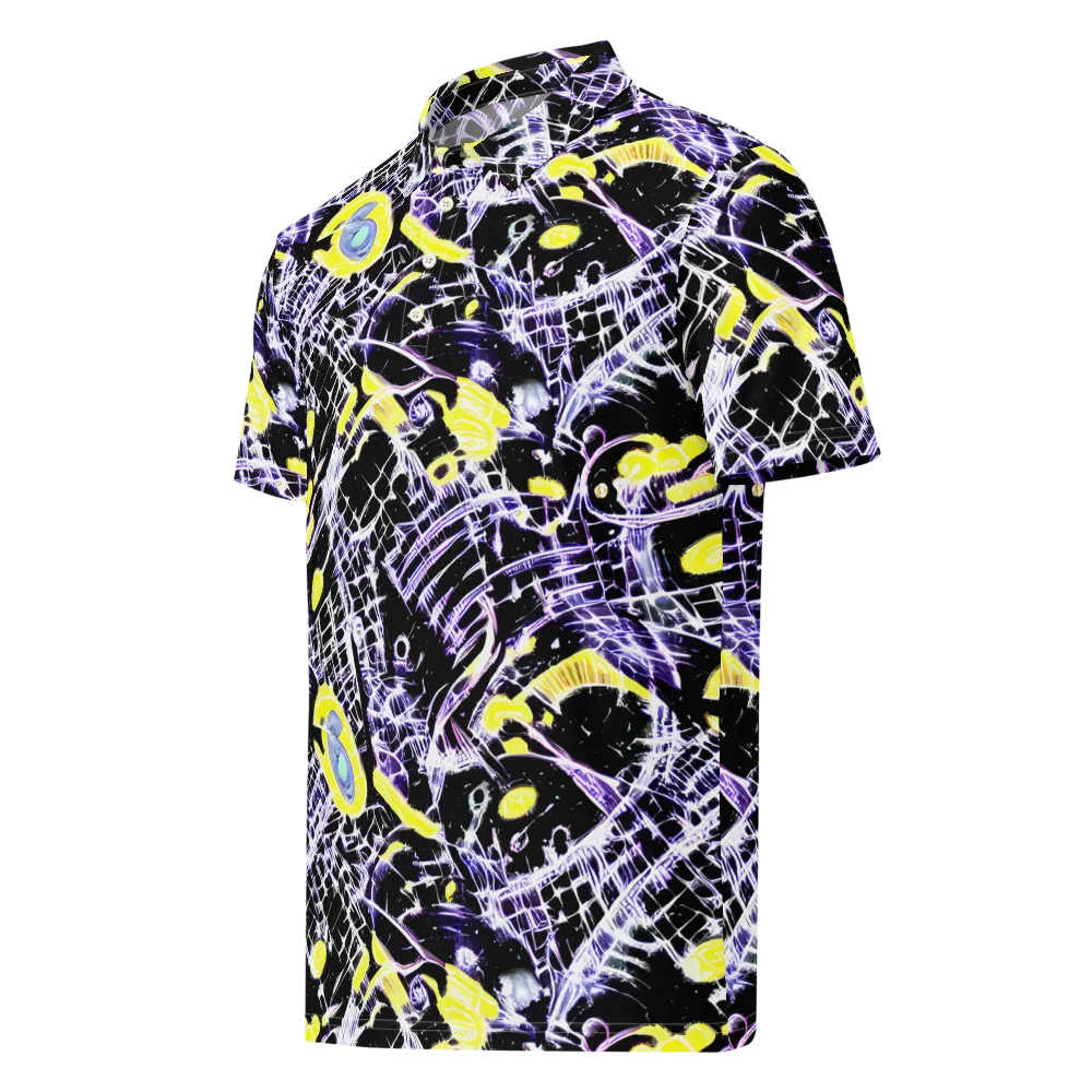 Night Circuit on Men's Slim Fit Polo Shirt — Left Front