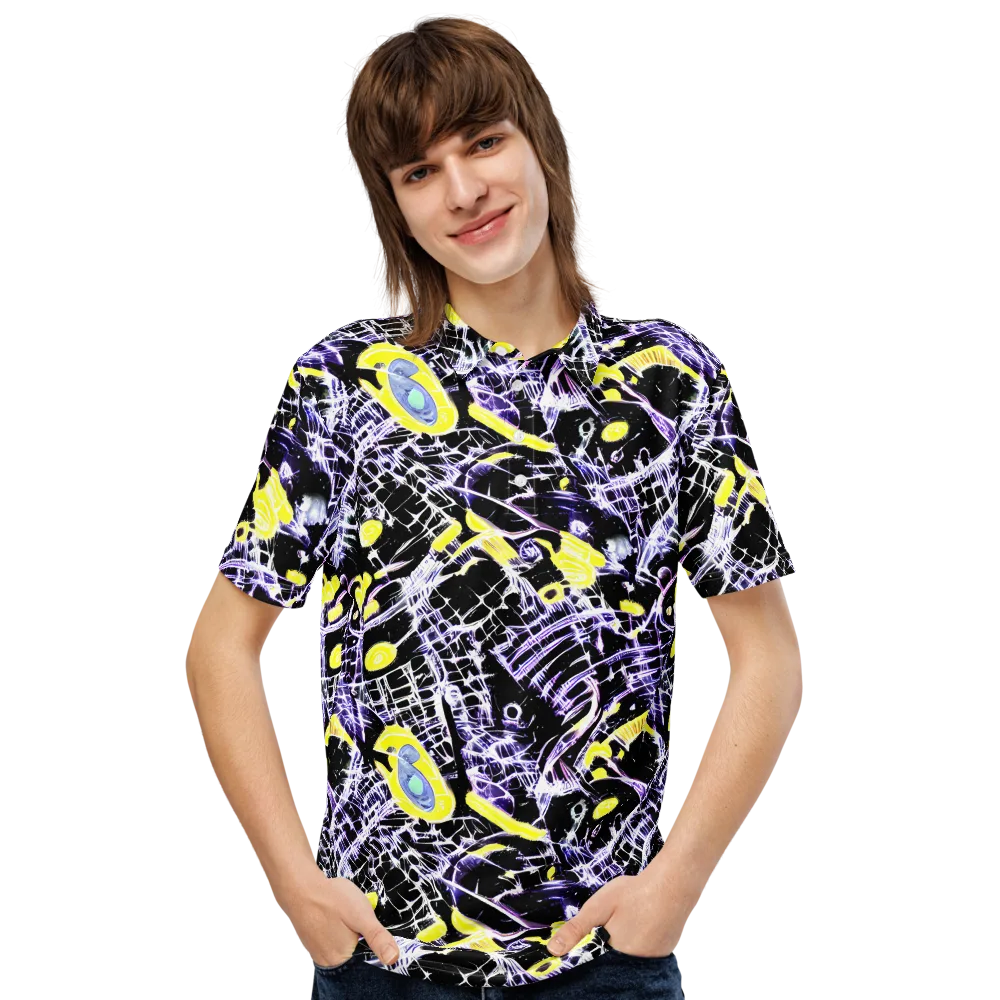 Night Circuit on Men's Slim Fit Polo Shirt — Front