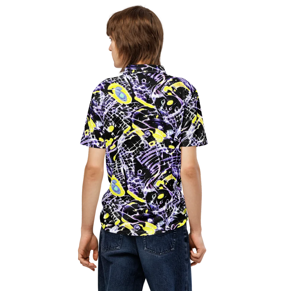 Night Circuit on Men's Slim Fit Polo Shirt — Back
