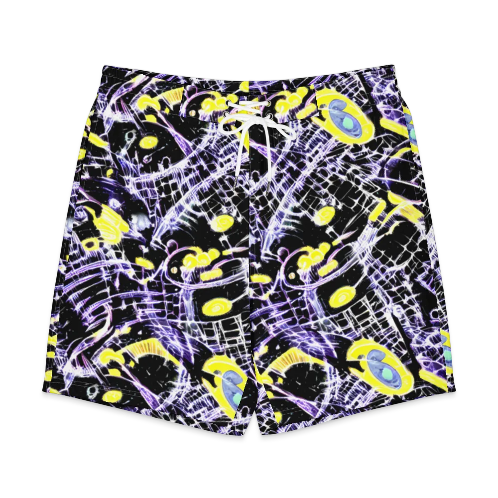 Night Circuit on Men's Board Shorts — Front