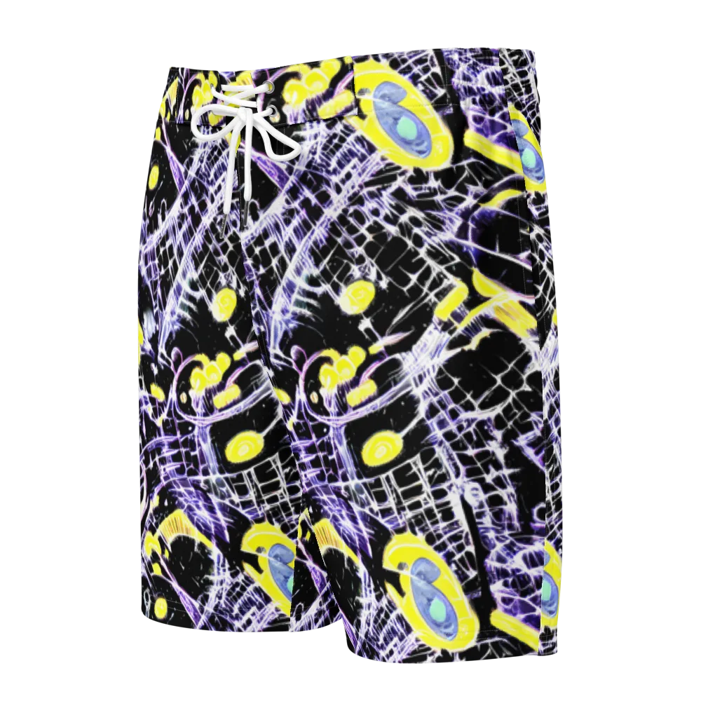 Night Circuit on Men's Board Shorts — Front