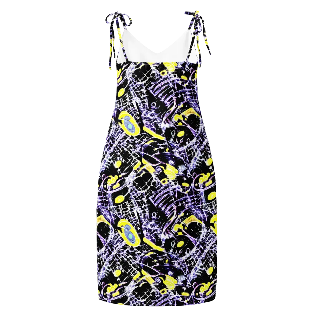 Night Circuit on Slip Dress — Back