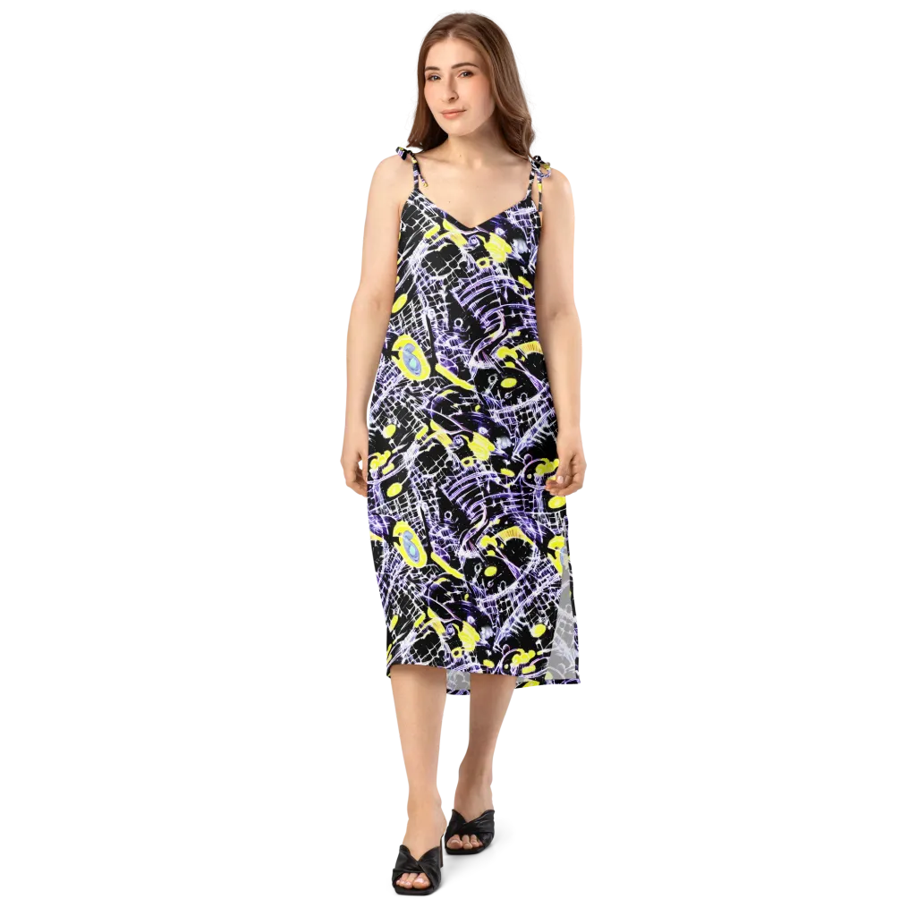 Night Circuit on Slip Dress — Front