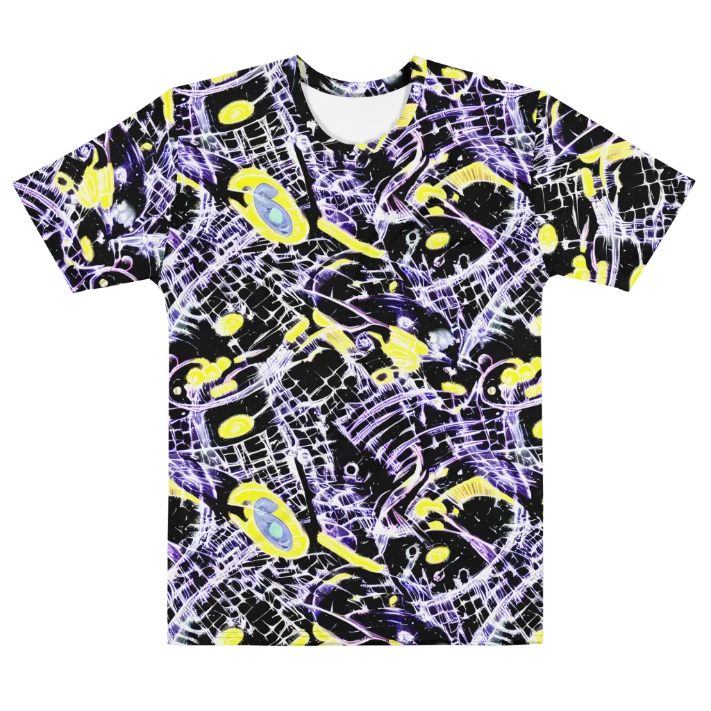 Night Circuit on Men's Cotton Crew Neck T-Shirt — Front