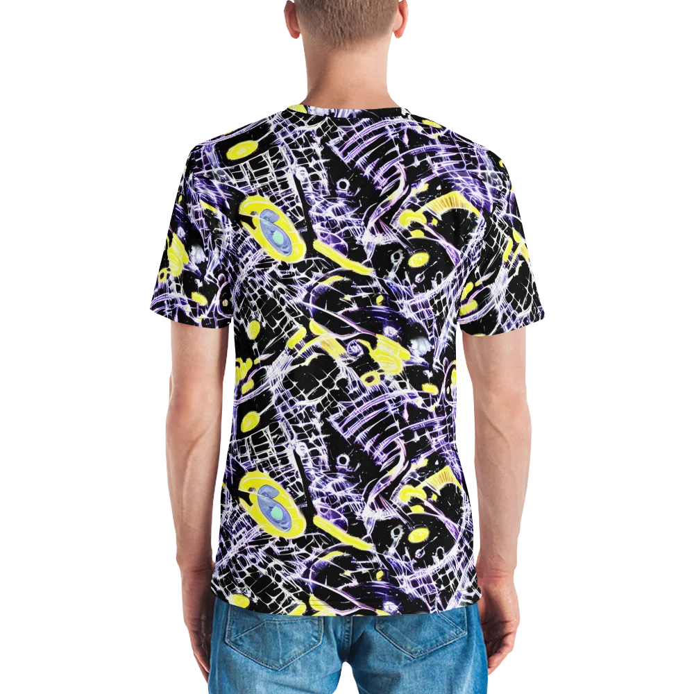 Night Circuit on Men's Crew Neck T-Shirt — Back