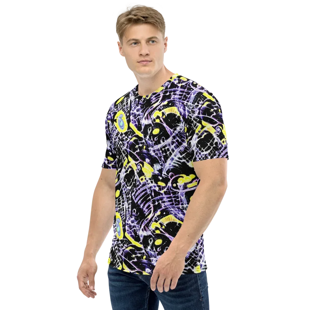 Night Circuit on Men's Crew Neck T-Shirt — Left