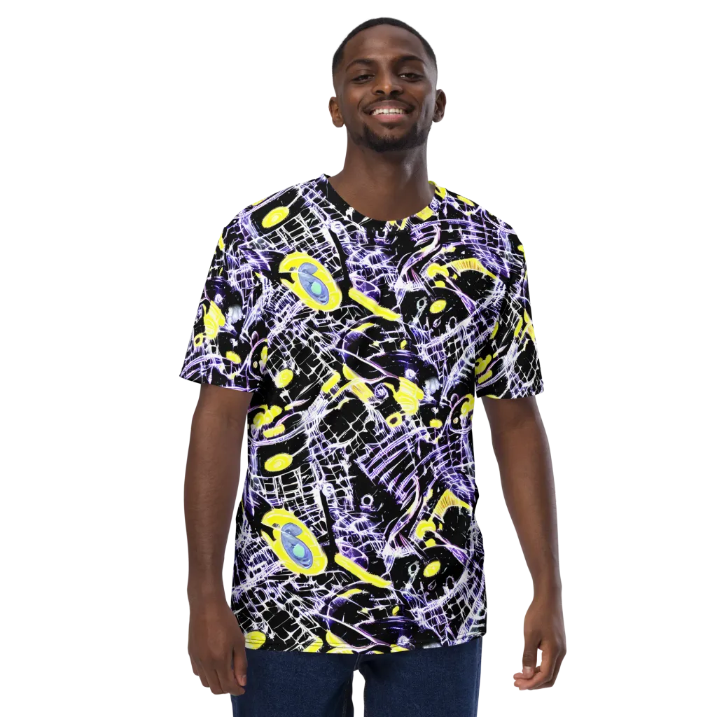 Night Circuit on Men's Crew Neck T-Shirt — Front