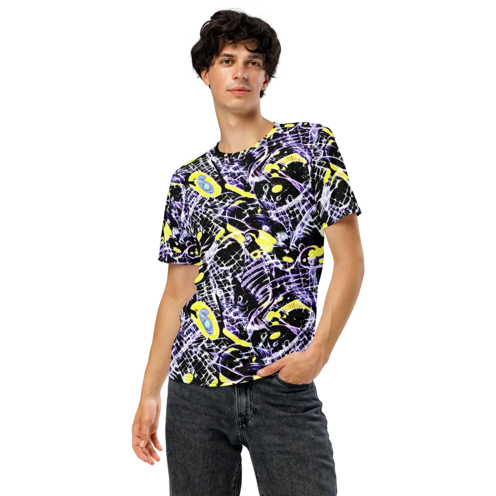 Night Circuit on Men's Crew Neck T-Shirt — Front