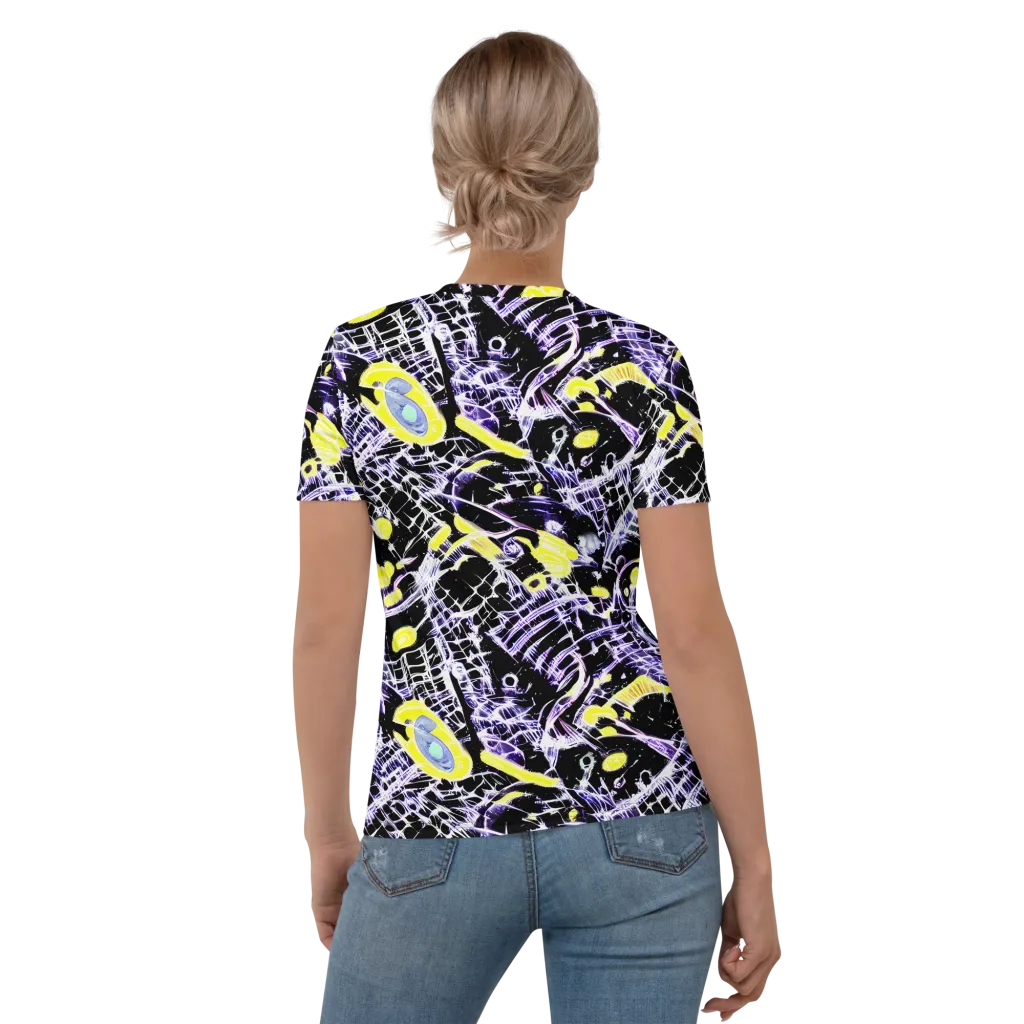 Night Circuit on Women's Crew Neck T-Shirt — Back